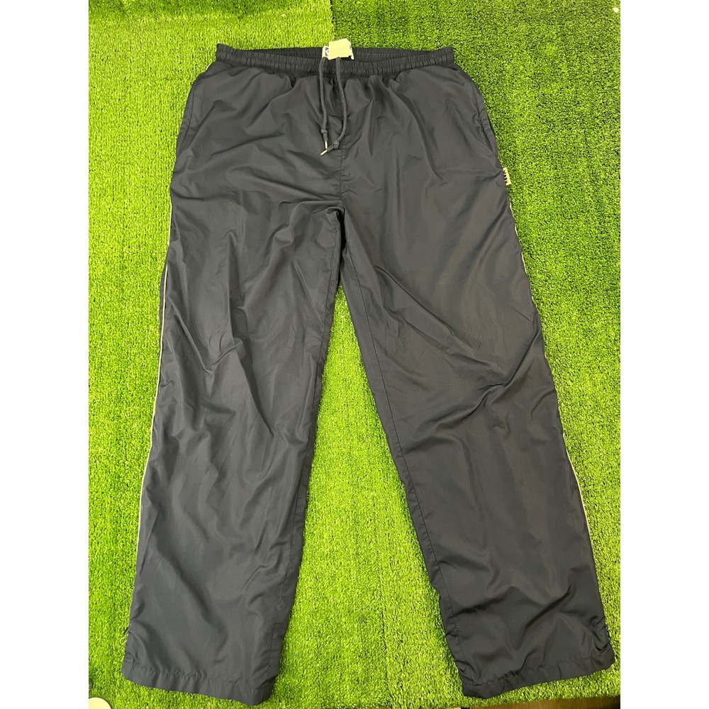 Kobe Mens Baggy Track Pants Navy Blue Mesh Lined Ankle Zip XL Sportswear